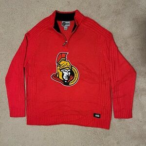 NHL Red Zip Up Sweater for Men